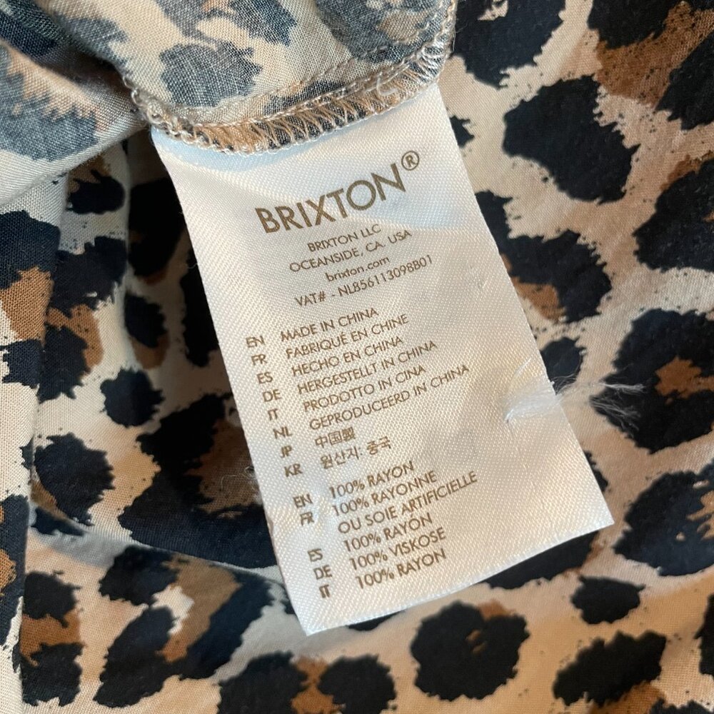 Brixton Leopard Print Cropped Button-Down Shirt; … - image 5